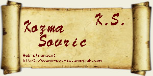 Kozma Sovrić vizit kartica